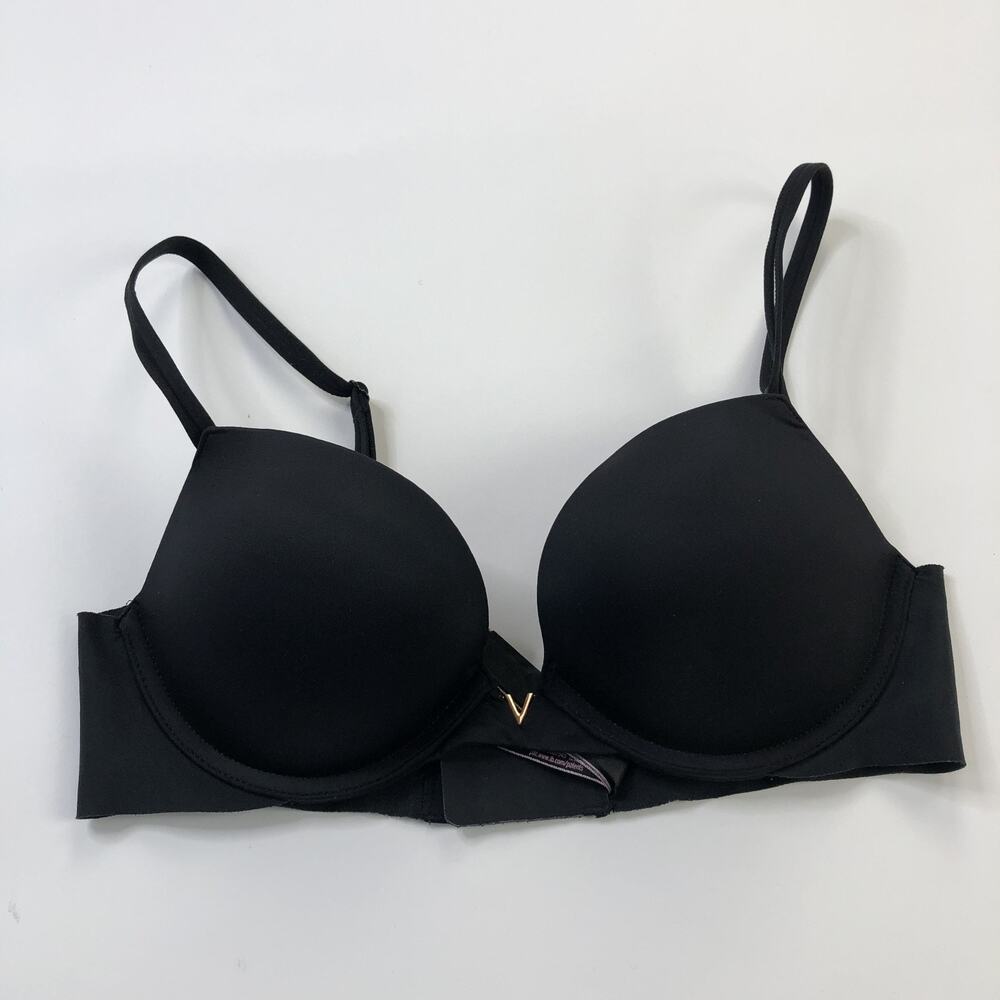 Victoria's Secret 32C Sexy Illusions Push Up Padded Bra Black 373087